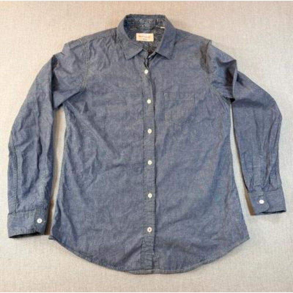 Weatherproof Vintage Women's Blue Button Down Shirt Size Small Long Sleeve